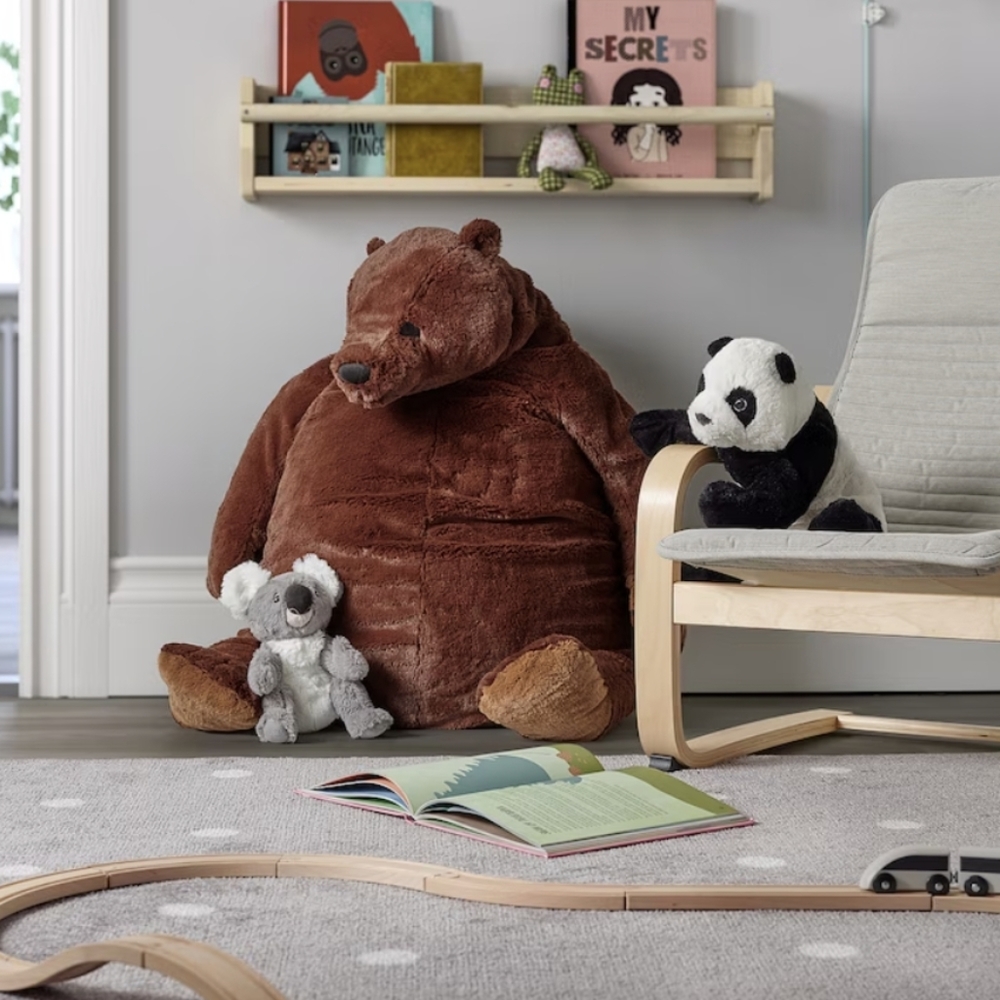 IKEA DJUNGELSKOG ORIGINAL Soft Toy Stuffed Animal, Brown Bear, 39¼”